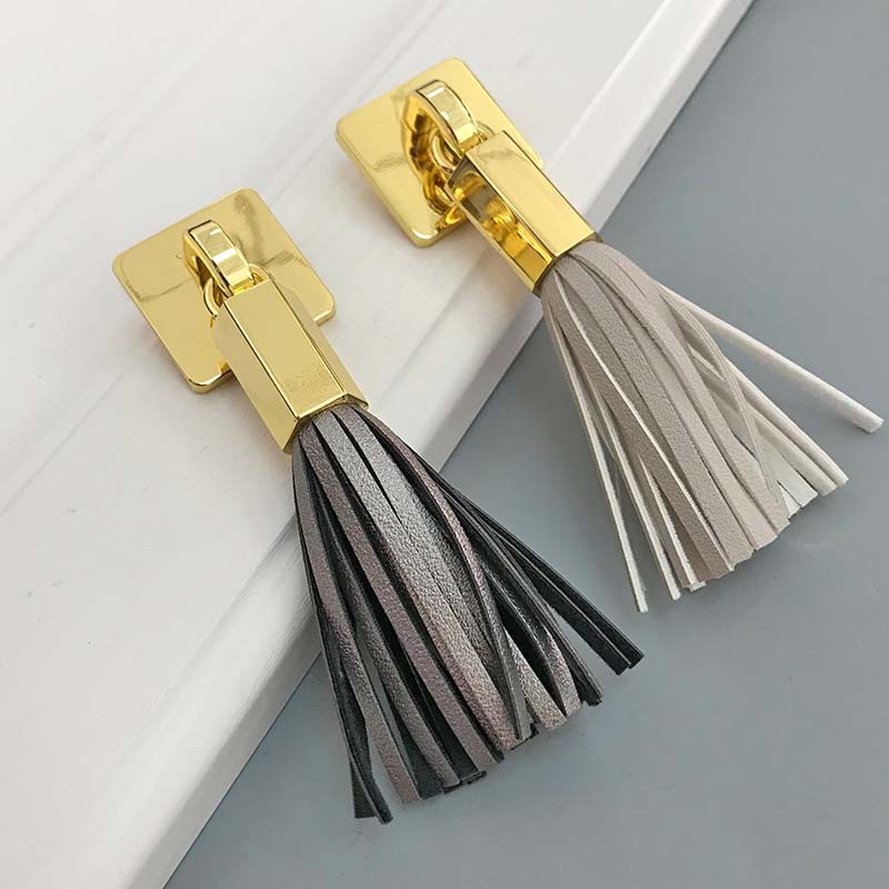 新中式风轻奢抽屉意大利皮拉手