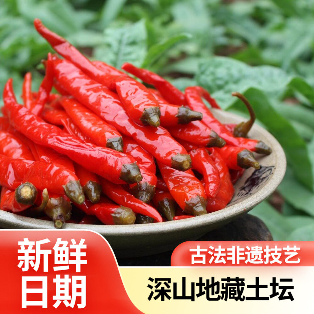 四川泡椒二荆条老坛泡菜泡辣椒图片