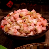 四川泡菜咸菜夹馒头佐粥 开胃菜下饭菜 干辣子炒泡儿菜 酸辣小菜