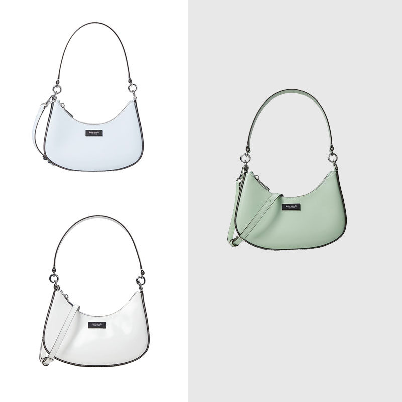 katespade饺子包漆皮月牙腋下包