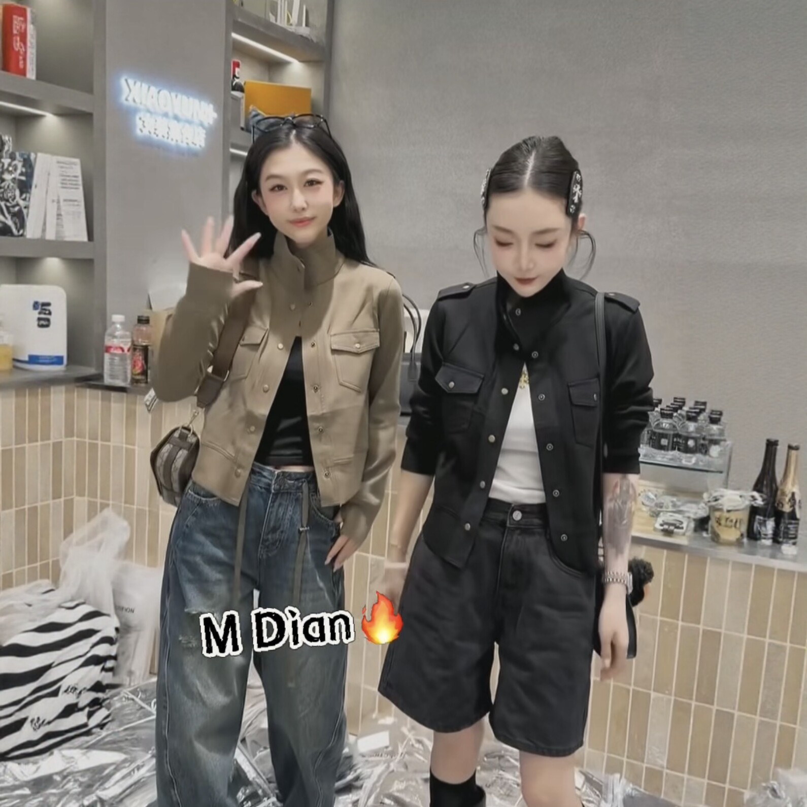 长袖短款外套女气质立领单排扣两口袋设计感小众显瘦纯色简约开衫