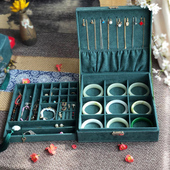 新款 手镯饰品盒大号高档精致首饰收纳盒项链戒指首饰盒复古珠宝盒