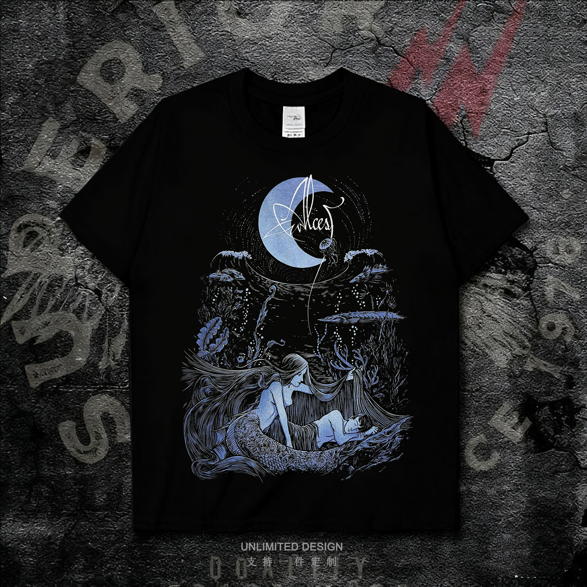 乐队印花短袖T恤男女纯棉上衣夏