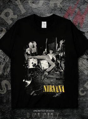 乐队摇滚印花数码直喷纯棉短袖T恤欧美街头上衣男款夏