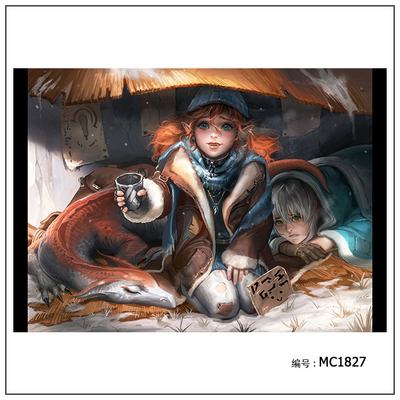 【给我一些零钱】龙精灵乞讨布画海报贴画/MC1827人物人文