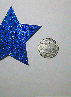 8cm蓝色五角星 金粉五角星