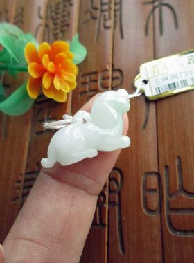 保真立体生肖狗小吊坠73445玉琳阁 实物拍图缅甸玉天然A货翡翠玉