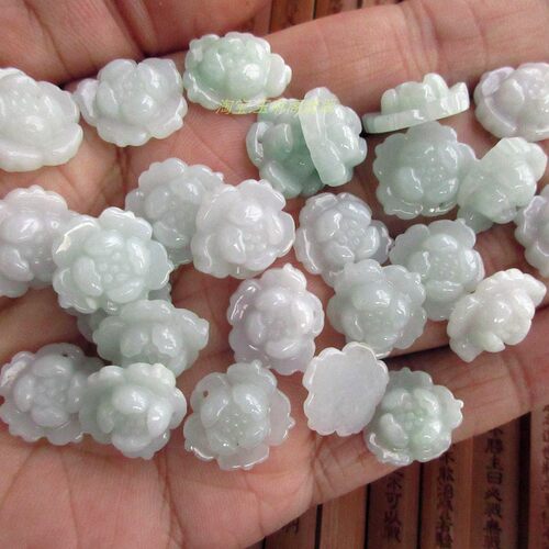 保真小莲花小坠子21788缅甸玉天然A货翡翠玉实拍图荷花小花朵H37