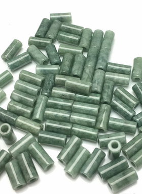 加长路路通管珠玉管21117玉琳阁缅甸玉天然A货翡翠玉DIY配件用H3