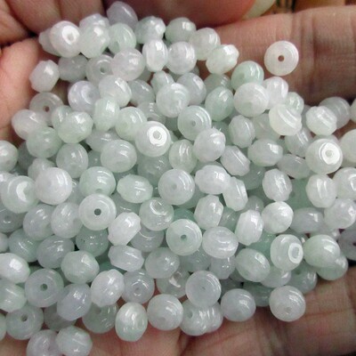 天然A货翡翠陀螺珠鼓珠镲型珠