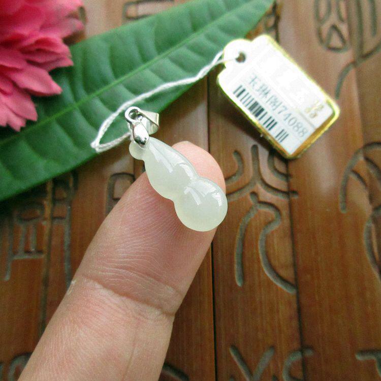 保真福禄葫芦小吊坠74088超小个翡翠玉实物拍图缅甸玉纯天然a货