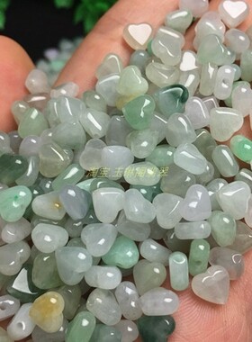 保真 迷你特小个小桃心小心心爱心21065-1缅甸天然A货翡翠玉H16