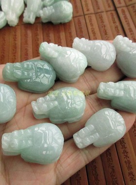 包真 大个龙龟龙头龟大吊坠21441缅甸玉天然A货翡翠玉实物拍图N74