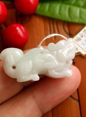 98739玉琳阁翡翠 实物拍图 缅甸玉天然A货翡翠玉 立体生肖龙吊坠