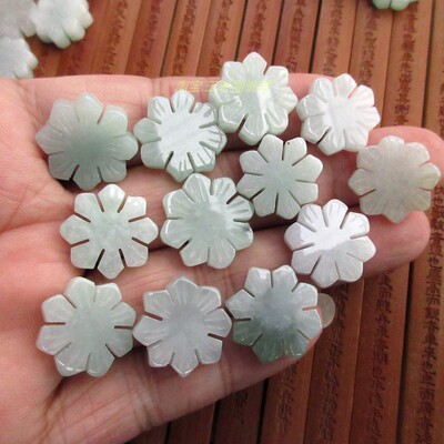 保真小个款翡翠玉雪花吊坠21569缅甸玉纯天然A货翡翠玉实物拍H27