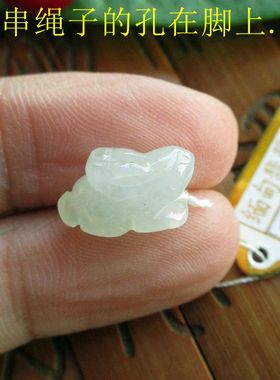 72830天然A货翡翠玉小个款生肖兔小吊坠立体实物拍图缅甸玉玉琳阁