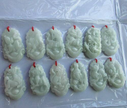 天然缅甸翡翠儿童款生肖十二属象