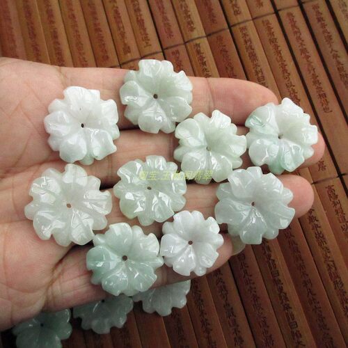 diy天然a货花朵缅甸玉