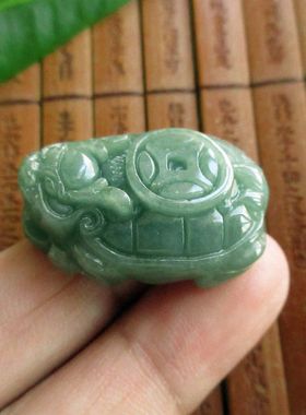 背钱款立体龙头龟龙龟大吊坠实拍图缅甸玉20852-2天然A货翡翠玉