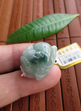 保真立体款肥厚龙龟龙头龟小吊坠76682缅甸玉天然A货翡翠玉实物拍