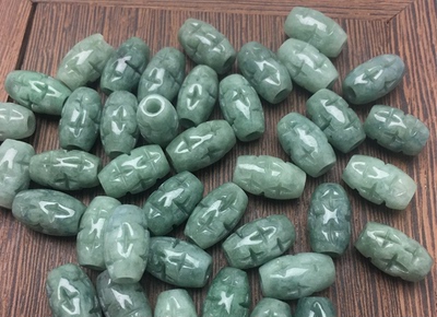 diy缅甸雕花翡翠玉路路通