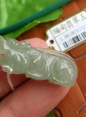 97035玉琳阁翡翠实物拍图缅甸玉天然A货翡翠玉立体款生肖龙小吊坠