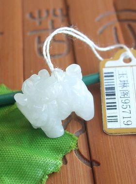 95719玉琳阁 实物拍图 缅甸玉天然A货翡翠玉 迷你款 玉麒麟小吊坠