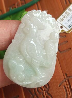 95438玉琳阁翡翠 实物拍图 缅甸天然A货翡翠玉 生肖鸡吊坠 送证书