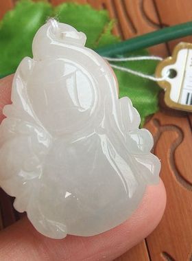 94075玉琳阁翡翠 实物拍图 缅甸玉天然A货翡翠招财如意福瓜吊坠