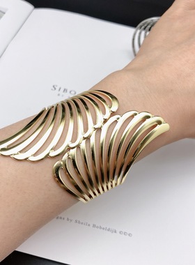 欧美夸张男女通用金属电镀拍照cos手镯