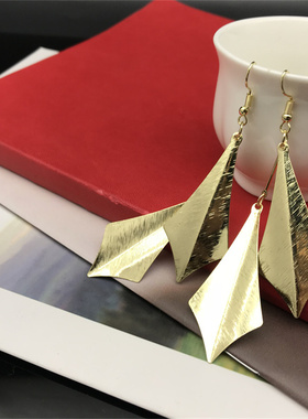 earrings欧美夸张金大长耳环耳饰