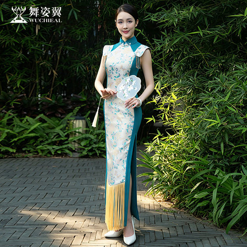 舞姿翼2026新款古典训练服走秀练功服旗袍舞蹈形体服XT1519