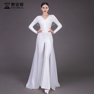 舞姿翼修身形体衣礼仪服2021新款训练连体裤练功服舞蹈套装女637