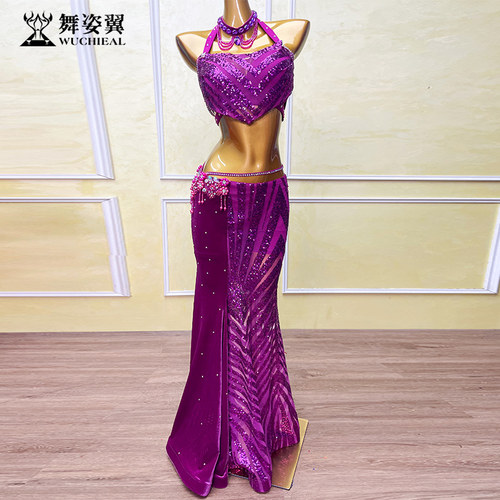 舞姿翼肚皮舞表演出练功服装女Belly Dance东方舞舞蹈服装WZY113