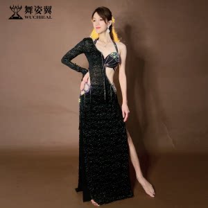 舞姿翼肚皮舞表演出练功服装女2023新款长裙套装东方舞表演服3268