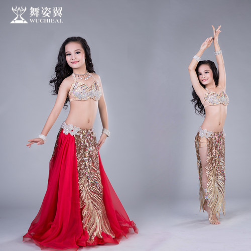 舞姿翼 少儿肚皮舞2017新款儿童鼓舞融合表演服舞蹈服秋冬款RT182 - 封面