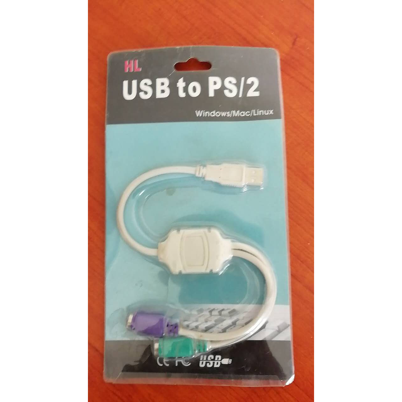USB转PS/2连接线Windows/Mac/Linux通用数据线