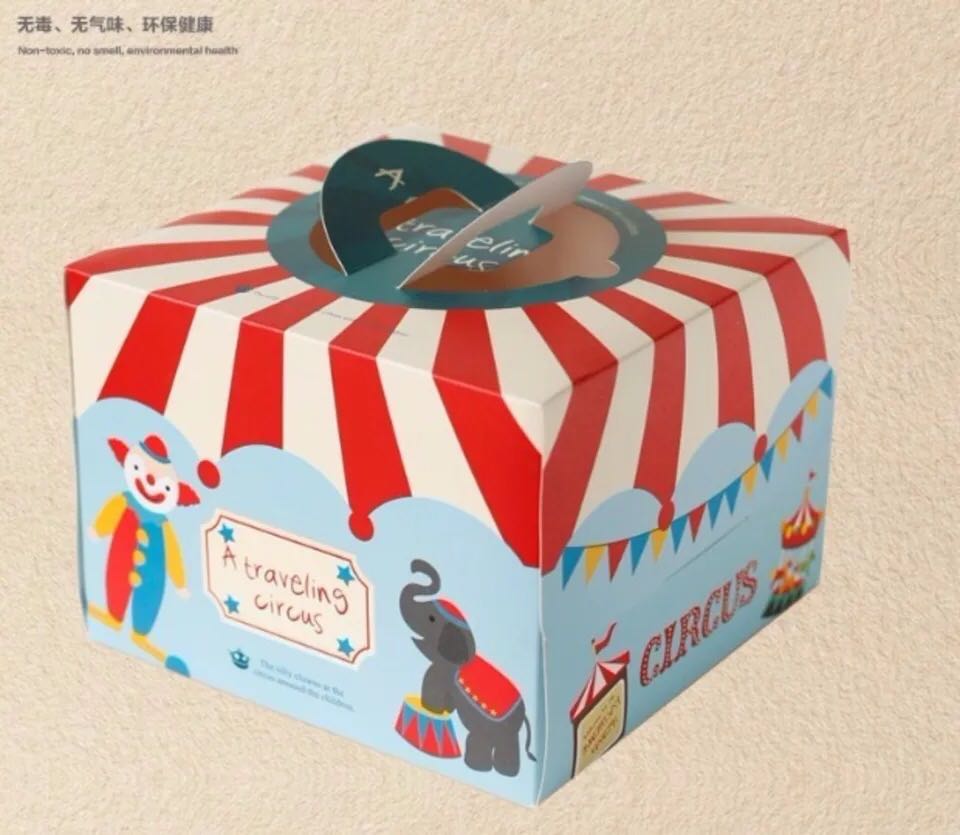 蛋糕盒子礼盒手提盒子生日蛋糕（送底托）