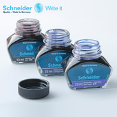 德国进口schneider施耐德非碳素墨水墨囊不堵笔钢笔瓶装 33ml