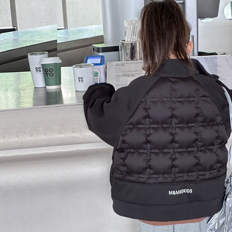 古德家韩国童装儿童羽绒服90绒内胆男童女童棒球服秋冬童装小童大