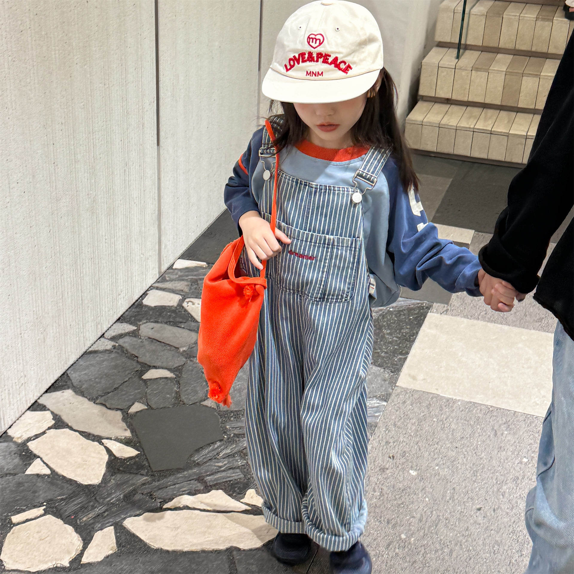 古德家2025童装秋装儿童韩版连体裤女童工装裤阔腿长裤男童背带裤