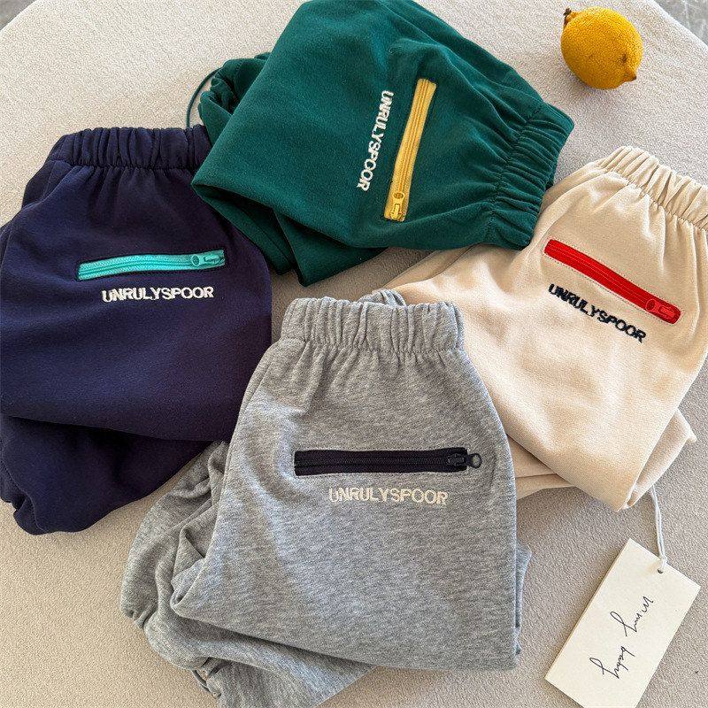 古德家儿童长裤2026春季新品男女童刺绣字母卫裤宝宝抽绳束脚裤潮,童装/婴儿装/亲子装,裤子,淘宝优惠券,粉丝福利购,淘宝优惠卷