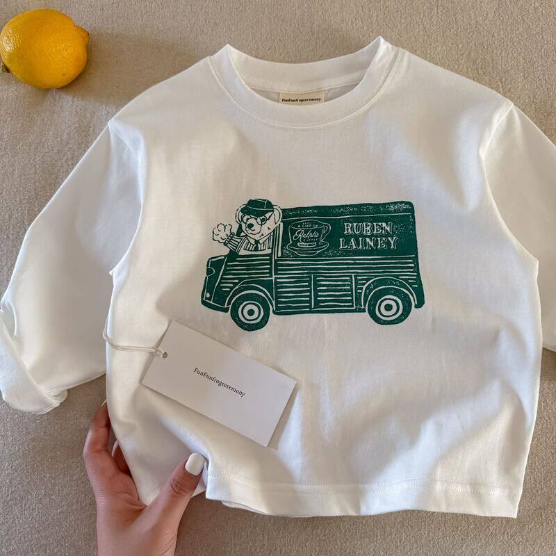 古德家2026春款童装长袖儿童T恤男童韩版休闲宝宝可爱打底衫