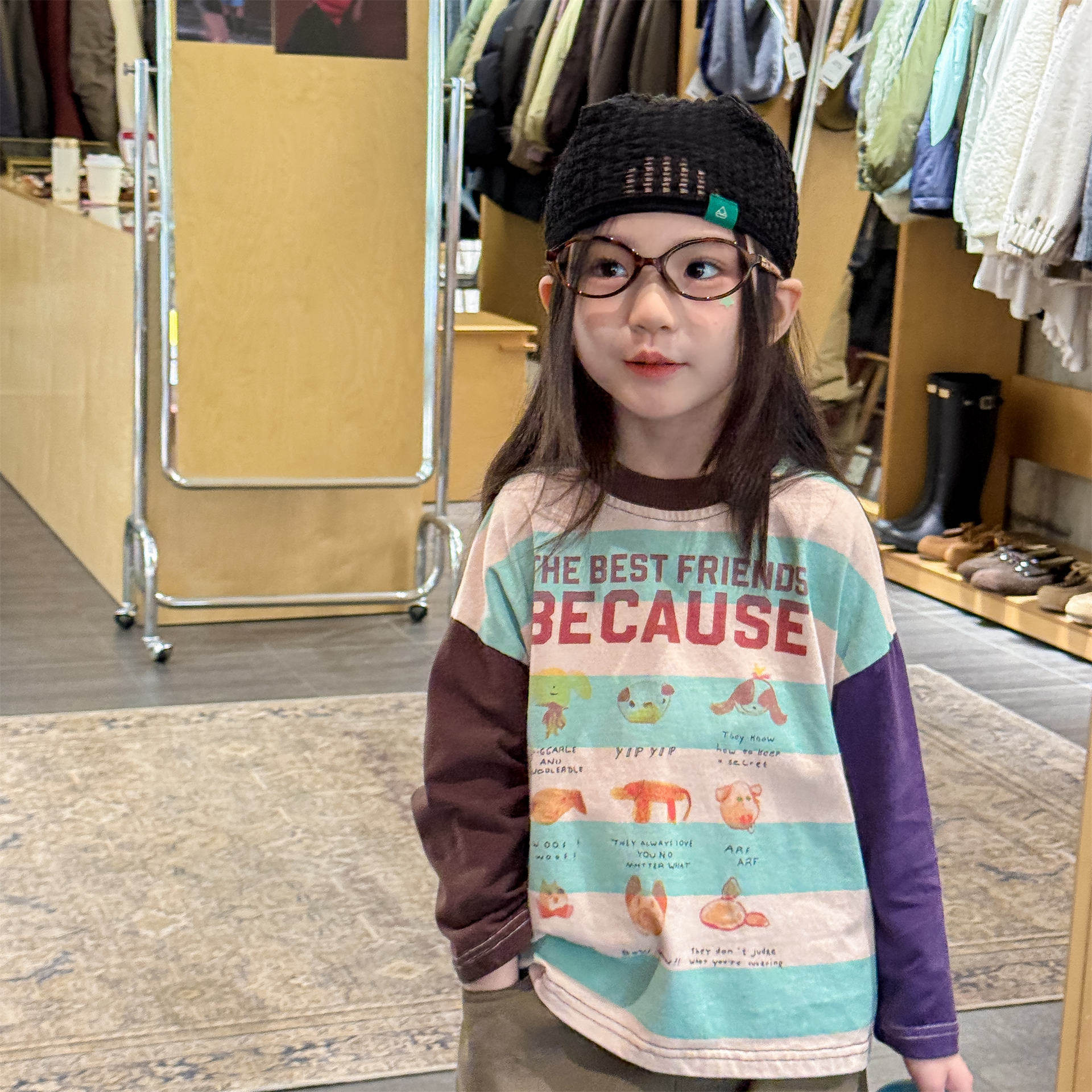 古德家2026春季童装儿童韩版春装长袖T恤男童上衣女童卫衣打底