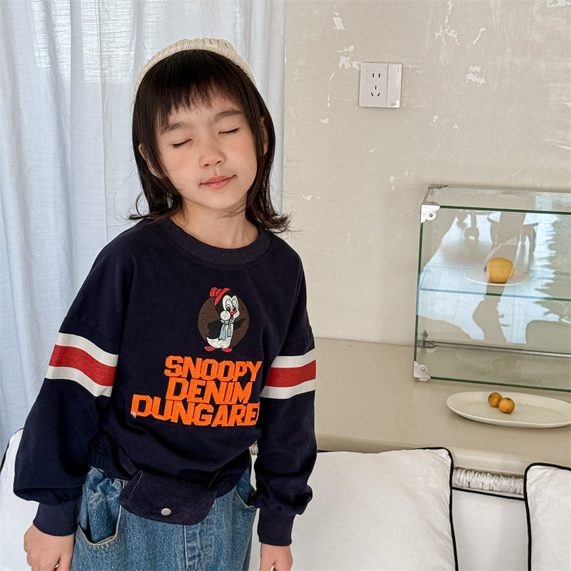 古德家2025春季童装儿童韩版春款长袖T恤卫衣男童女童春秋装打底