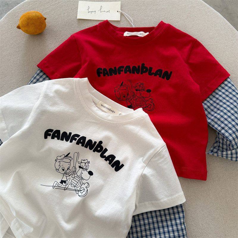 古德家儿童长袖T2026春季新品男女童拼接格子打底衫宝宝卡通圆领T,童装/婴儿装/亲子装,连身衣/爬服/哈衣,淘宝优惠券,粉丝福利购,淘宝优惠卷