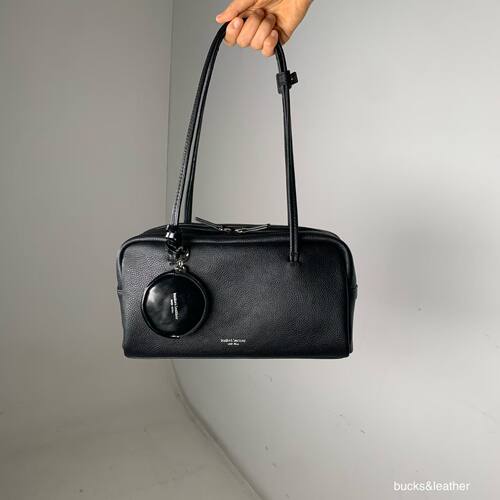 现韩代bucks leather真皮简约吐司法棍单肩包时尚百搭女包中号