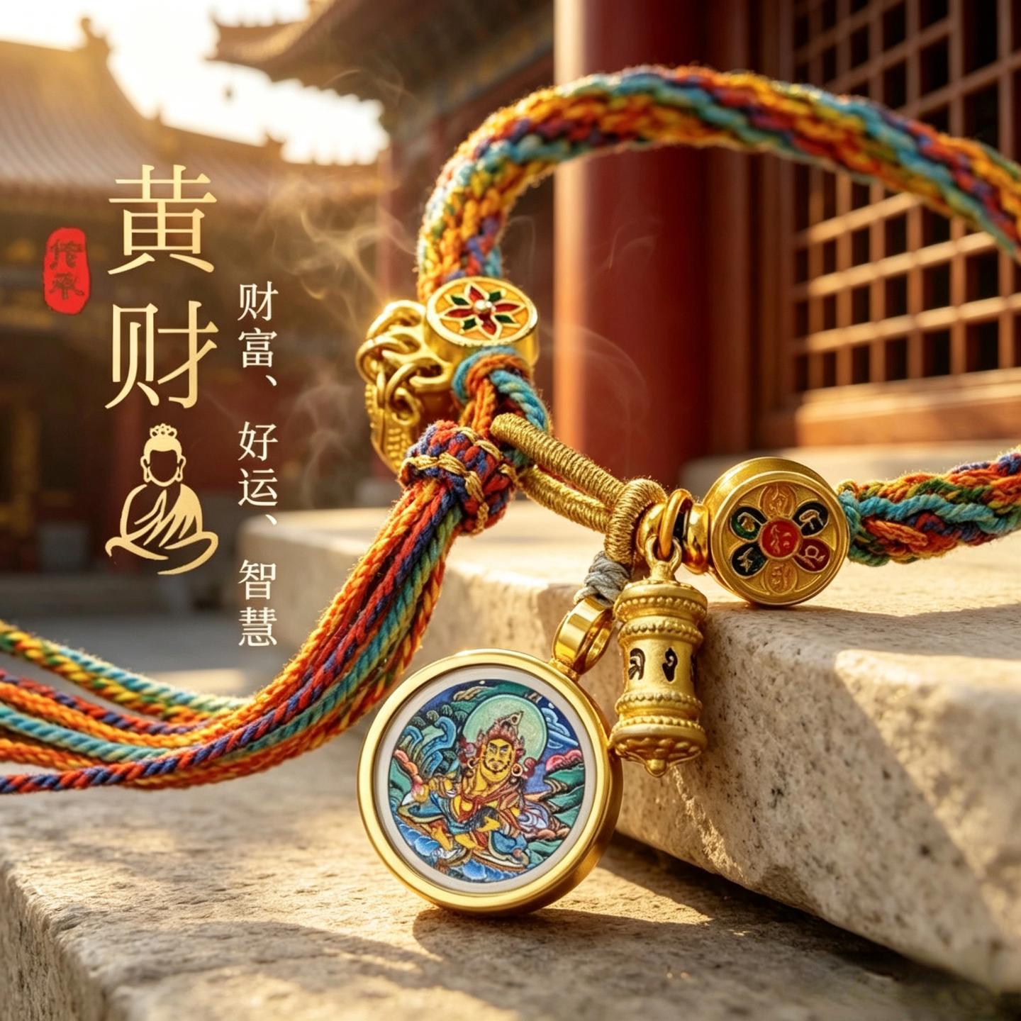 藏式唐卡手绳手链本命年八大