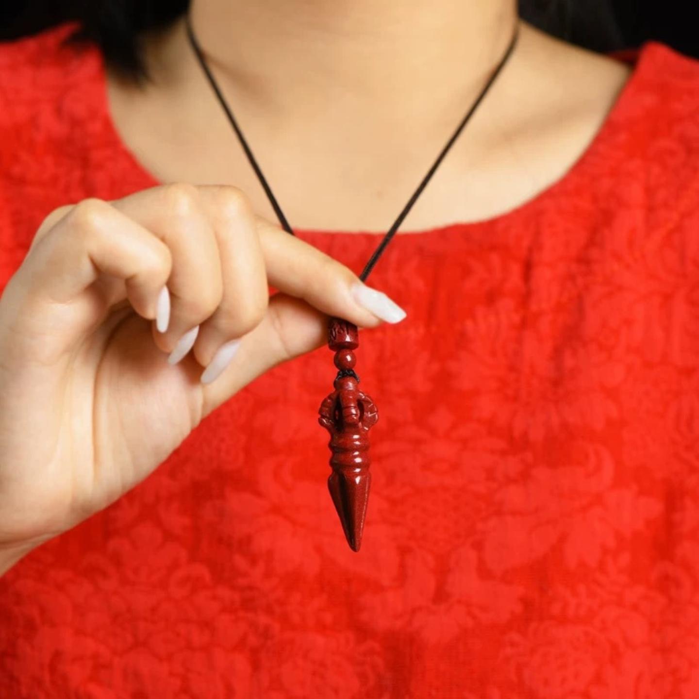 朱砂金刚杵吊坠男女款降魔杵图片