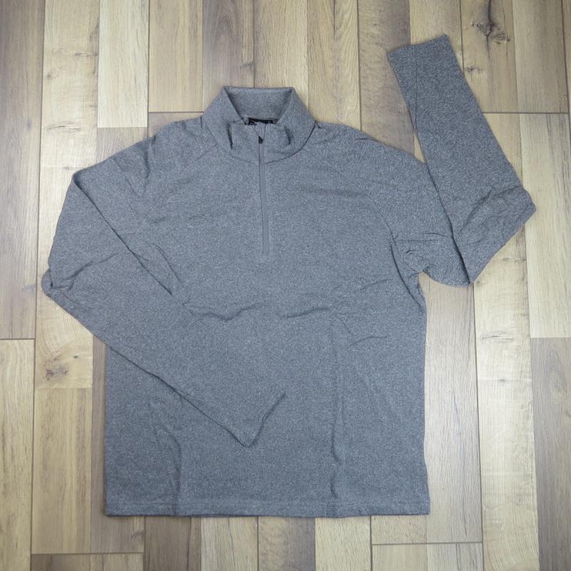 CRANE跑步男立领半开衫拇指扣